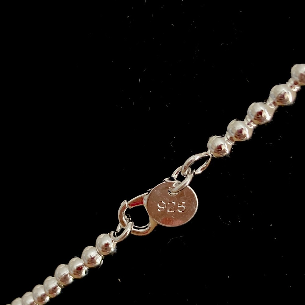 🌟Sterling Silver Beaded Necklace - Picture 4 of 4